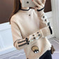 Autumn and Winter Warm Sweater Women's Student Loose Knit Bottoming Shirt