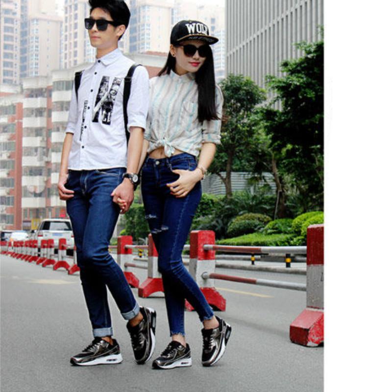 Breathable Running Men's Shoes Korean Couple Air Cushion Sports Men Daddy Shoes Men Lightweight and Comfortable