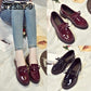 Women Loafers Comfort Genuine Leather Flats Shoes Lace Up Woman Moccasins Oxfords Work Shoes