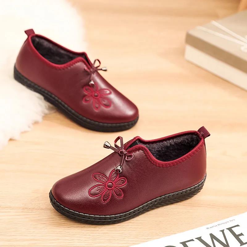 Non-slip Mother Shoes Winter Women's Cotton Shoes Plus Velvet Thick Women's Snow Boots Waterproof
