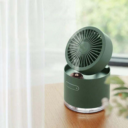 USB Small Fan Mini Charging Home Student Dormitory Mute Portable Big Wind Spray Hydrating Humidifier