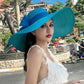 Women's Foldable Summer Straw Hat Bow Ribbon Beach Hat Big Brim Sunscreen Cap Sunshade Sun Hat Vacation All Match Hat