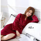 Flannel Nightgown Female Flower Coral Fleece Pajamas Indoor Home Wear Mid-length Bathrobe Bathrobe Fabric Skin-friendly Soft and Warm