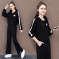 Suit Cotton-containing Leisure Sports Suit Hooded Long-sleeved Hoodie Wide Leg Pants Two-piece Women's Loose Suit Casual Wear