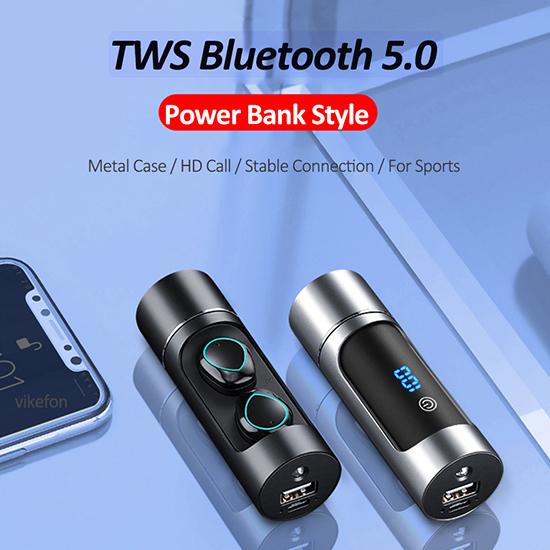 TWS Wireless Headphones Earphone Bluetooth 5.0 Headset for All Mobile Phone Earbuds Mic Sport Stereo