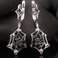 Personaliy Spider Net Shaped Dangle Earrings Gothic Silver Hollow Earrings for Women Partyl Jewelry