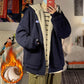 Zipper Cardigan Lamb Plush Hooded Sweater Plus Velvet Thick Winter Loose Jacket Casual Top Comfortable Sports Top Warm Cotton Clothes