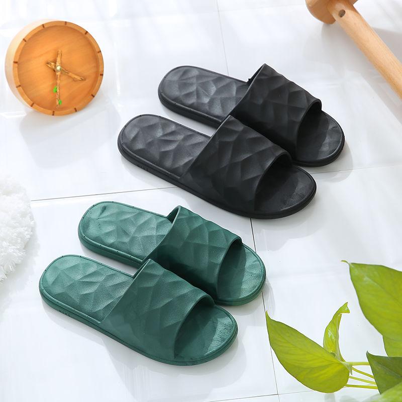 Summer Home Indoor Women's Sandals Bathroom Bath Non-slip Household Slippers Soft Sole Home Solid Color Couple Slippers