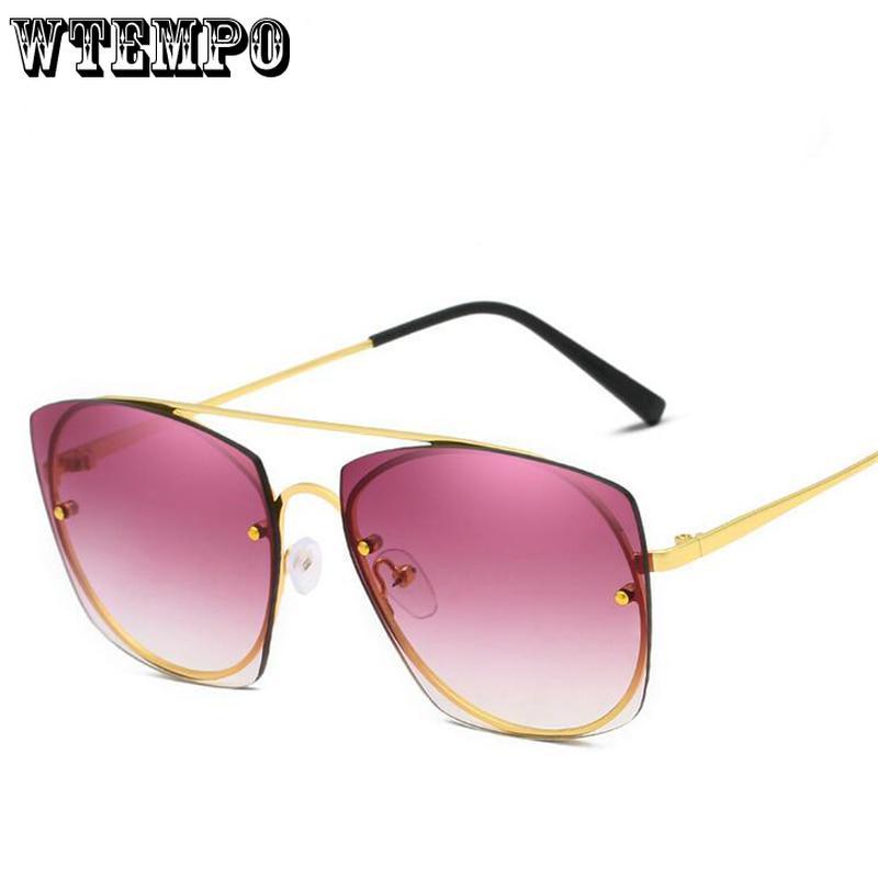WTEMPO , Brand Designer Women's Sunglasses Fashion Anti-UV Square Sun Glasses For Women 2019 Retro O