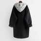 Thickened Fake Two-piece Woolen Coat 2021 Autumn and Winter Women's Korean Mid-length Loose Plus Cotton Woolen Coat
