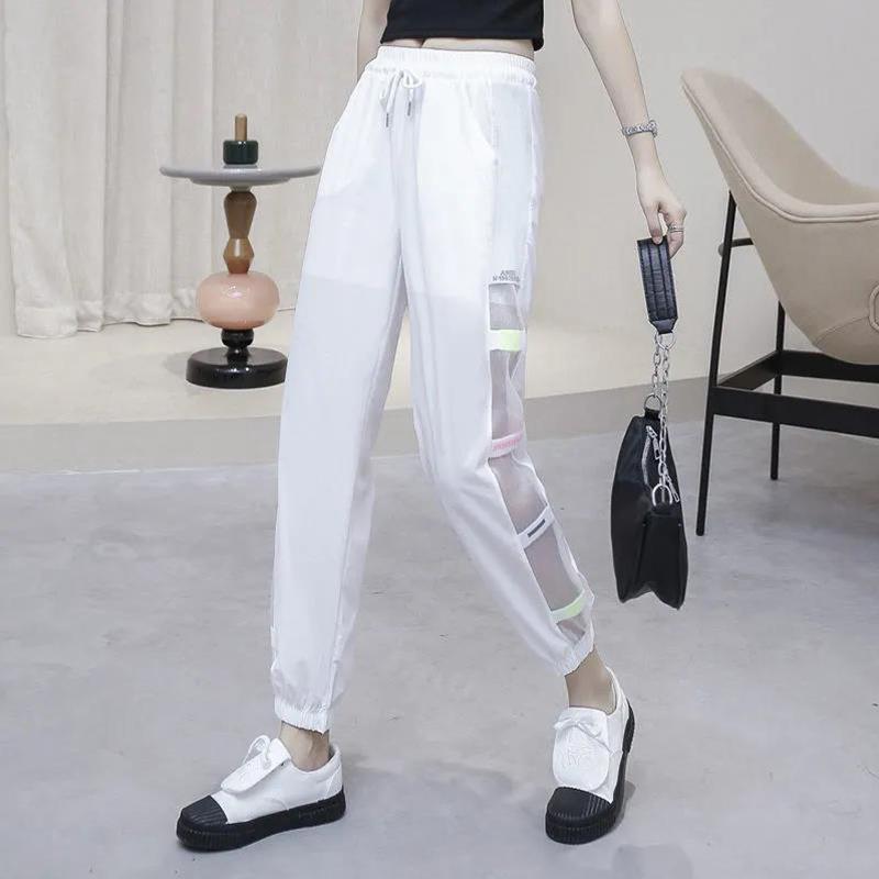 Stitching Quick-drying Sports Pants Girls Thin Loose Loose Summer Wild Thin Casual Pants Women's Pants