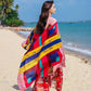 Ethnic Style Bohemia Cotton Linen Scarf Women Oversized Sunscreen Holiday Beach Silk Scarf Fringed Seaside Shawl