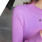 Spring and Autumn Slim Loose Bottoming Shirt Long Sleeve Casual Short Knit Sweater Female Half Turtleneck Sweater Women