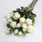 Artificial Rose Plastic Artificial Flower Home Living Room Retro Bouquet Set Bulgarian Rose Flower Arrangement Decoration
