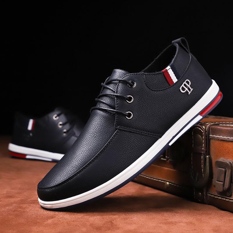 Leather Shoes Men's South Korean Version of The Trend Casual Shoes Waterproof Shoes