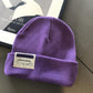 Unisex Knitted Beanie Hat Winter Solid Color Warm Hat Ladies Crochet Ski Leisure Skull Hat
