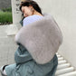 Parker Overcome Women's Detachable Imitation Fox Large Fur Collar Plush Liner Short Faux Fur Jacket Women's Warm Loose Large Size Cotton Jacket