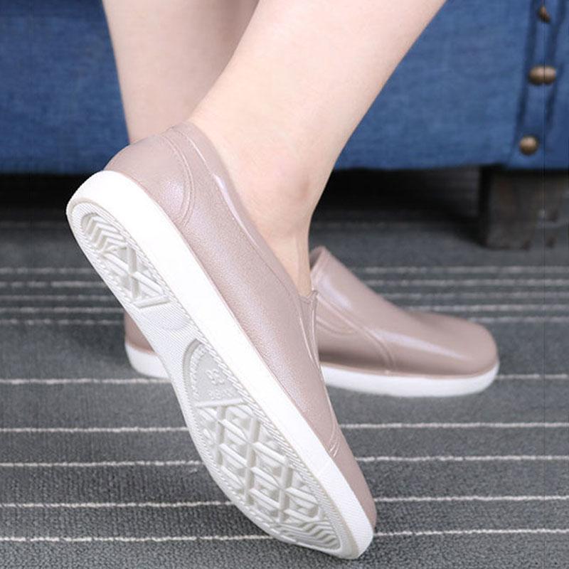 Casual Rubber Shoes Women's Shallow Mouth Low-top Rain Boots Short Tube Non-slip Waterproof Wear-resistant Women's Work Shoes Kitchen