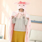 Cartoon Lazy Nap Blanket Shawl Cloak Cloak Office Air Conditioning Blanket Coral Fleece Cover Leg Blanket Soft and Warm Double-sided Plus Fleece