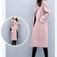 Coat Women's Mid-length Autumn and Winter Woolen Loose and Thin Over The Knee Popular Woolen Coat