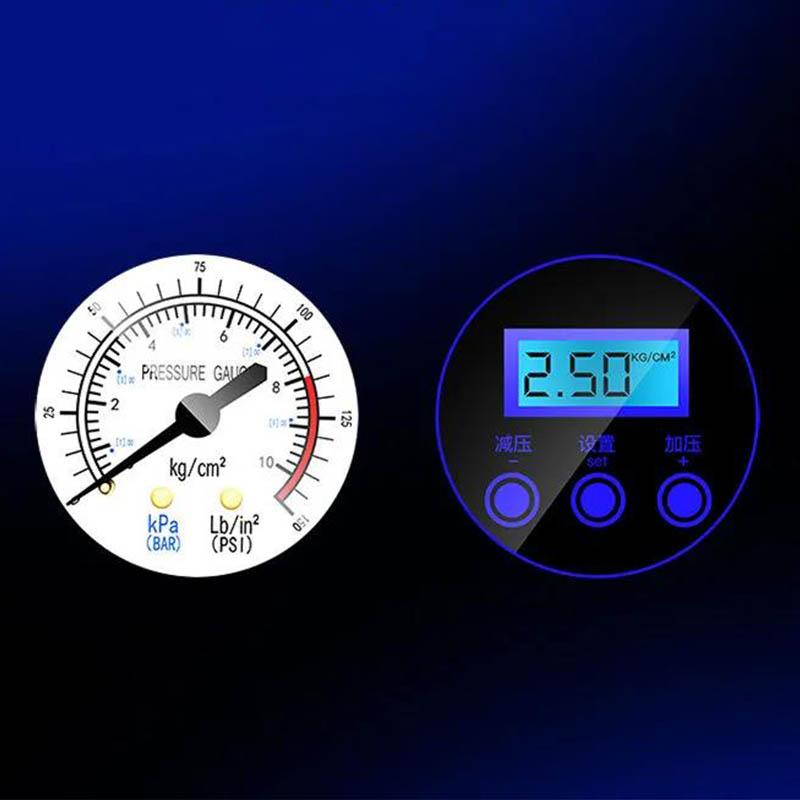 Car Air Pump Car Portable Metal Cylinder Tire Preset Tire Pressure Universal Air Pump Air Pump Fast and High Power with Digital Display Screen
