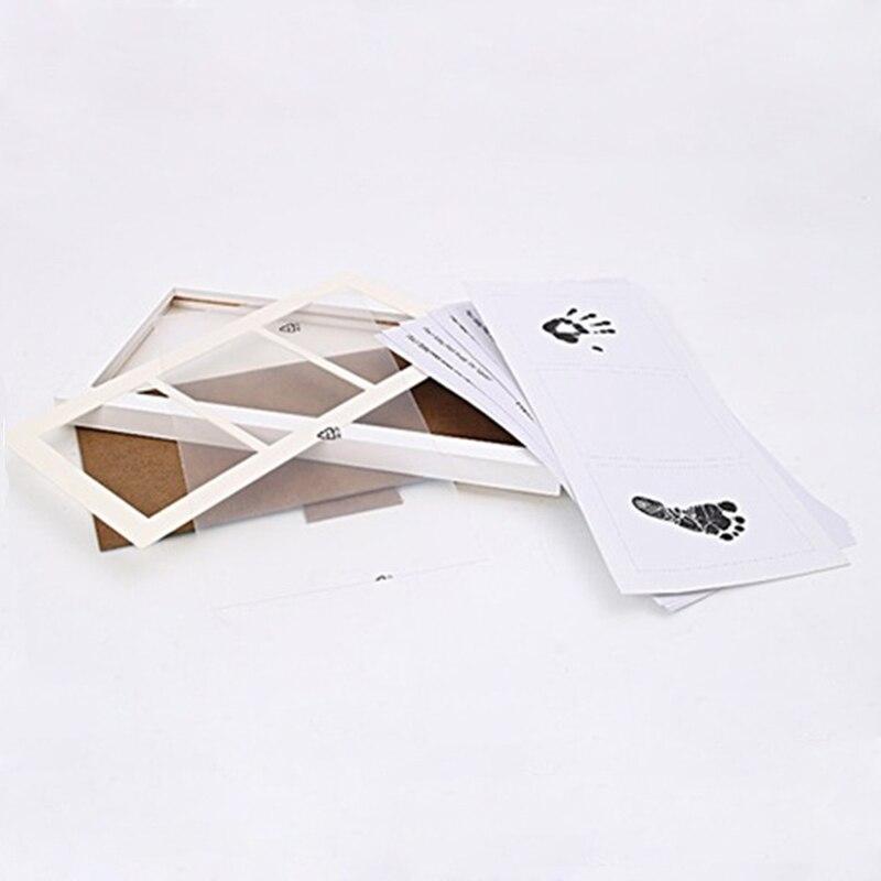 Ink Hand Foot Print Photo Frame Baby DIY Handprint Footprint Picture Frame Newborn Memorial Growing Souvenir Items Paw Print Pad