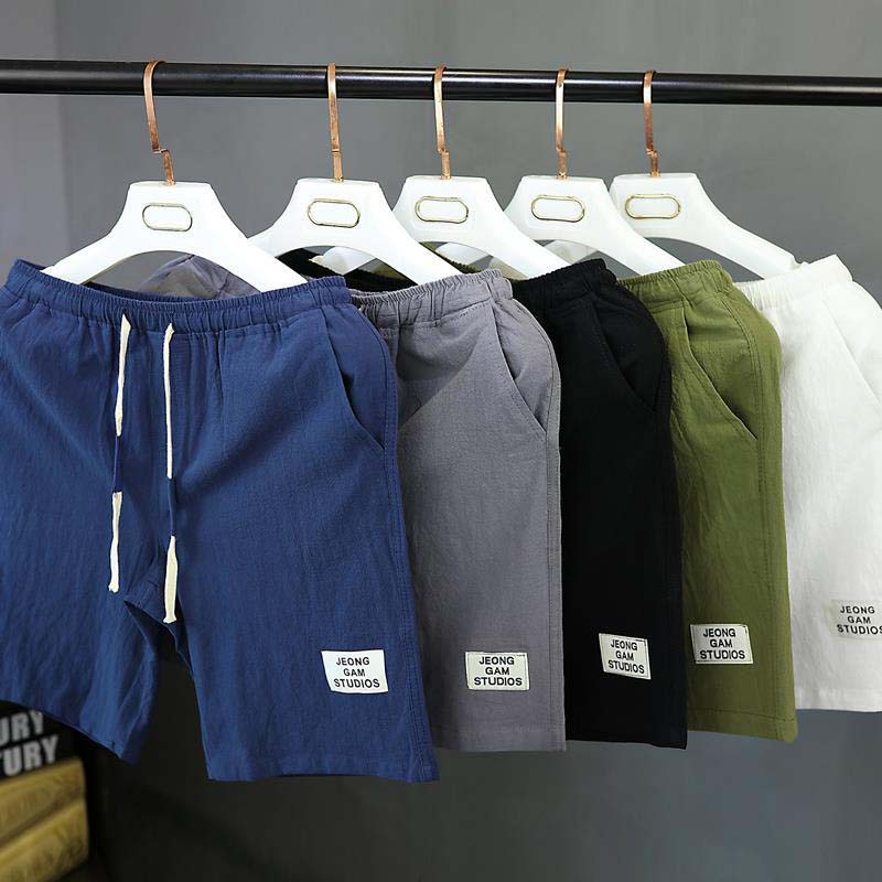 Cotton Plus Size Men's Loose Summer Casual Five-point Pants Cotton and Linen Thin Shorts