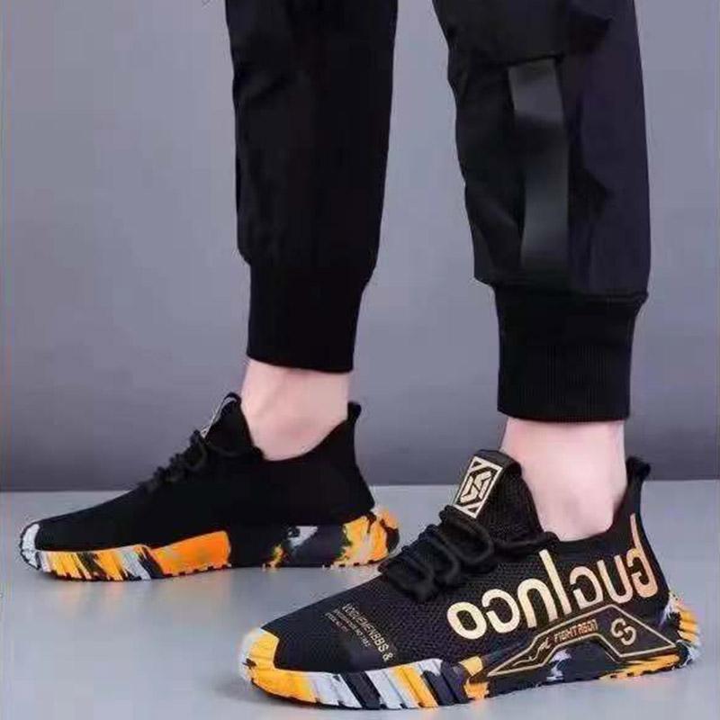 Autumn and Winter Fleece Men's Shoes Casual Breathable Sports Running Shoes Cloth Shoes Low Shoes