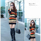 Fashion Trend Korean Version of The Plus Size Base Skirt In The Autumn and Winter Mid-length Plus Velvet Thick Long-sleeved Dress