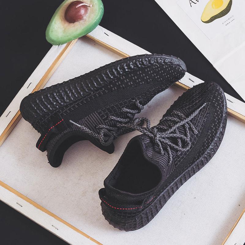 Spring Autumn Men's Sports Shoes All-match Casual Men's Black Coconut Shoes Sports Running Daddy Shoes