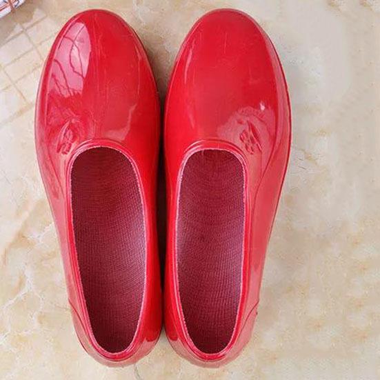 Women's Rain Boots Non-Slip Daily All-Match Waterproof Casual Boots Outdoor Working Solid Color Single Water Shoes