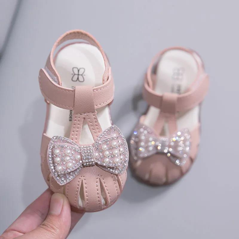 Summer Female Child Leather Sandals Girl Sweet Princess Shoes Baby Dance Shoes Toddler Baby Sandals Girls Top Quality Shoes