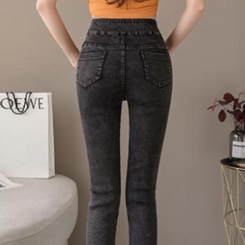 Autumn High Waist Tight Pencil Pants Stretch Joker Pants with Thin Feet Jeans Women