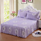 Bedroom Twill Bed Skirt Bedspread Double Non-slip Mattress Protection Cover Skin-friendly Bed Cover and Dust Cover
