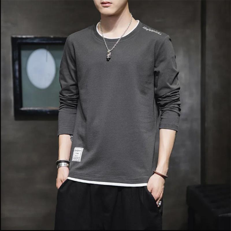 Men's Long-sleeved T-shirt Sports Trend Top Clothes Student T-shirt Bottoming Shirt Sweater Men's Clothing