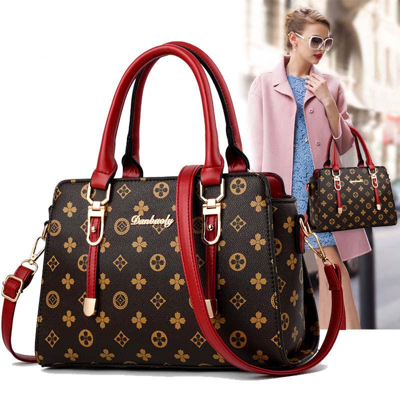 Messenger Mother Bag Leather Women's Bag Handbag Large Capacity High-level Big Bag Fashion Wild Ladies Bag