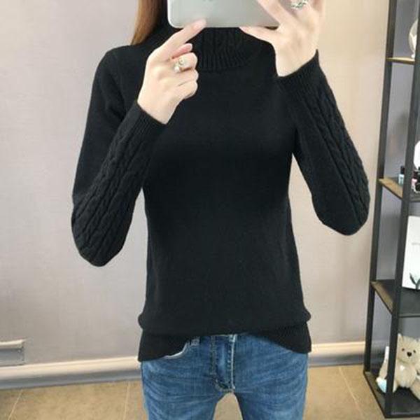 Joker High Collar Sweater Women Thick Warm Sweater Slim Slimming Trend Autumn and Winter Sweater