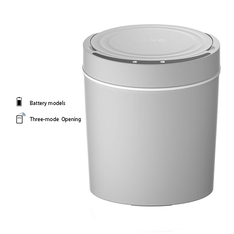 Smart Trash Can Household Battery with Cover Automatic Induction Living Room Bathroom Toilet Kitchen Creative Electric Waste Paper Basket