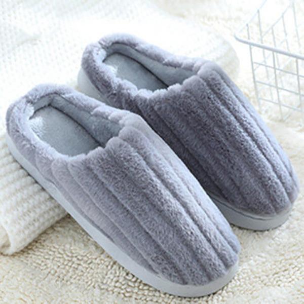 Autumn and Winter Home Indoor Warmth Couple Plush Household Non-slip Platform Confinement Shoes