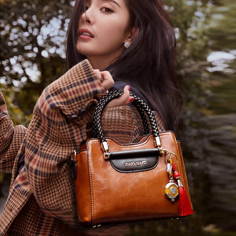 Leather Retro Women's Bag Vintage Women Shoulder Bag Crossbody Bag Messenger Handbag