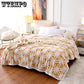 Bed Bedspread Winter Warmth Thickening Three-dimensional Double Layer Comfort Cotton Wool Jacquard Blanket Lamb Wool Blanket Home Textile Bedspread