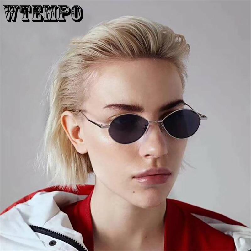 WTEMPO Retro Small Frame Oval Sunglasses Women Men Brand Designer Anti-UV Women Sunglasses 2019 6 Co