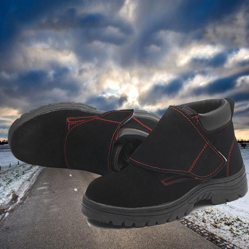 Summer High-cut Labor Insurance Shoes Anti-smashing and Anti-piercing Safety Shoes Suede Leather Steel Toe Cap Wear-resistant Safety Shoes