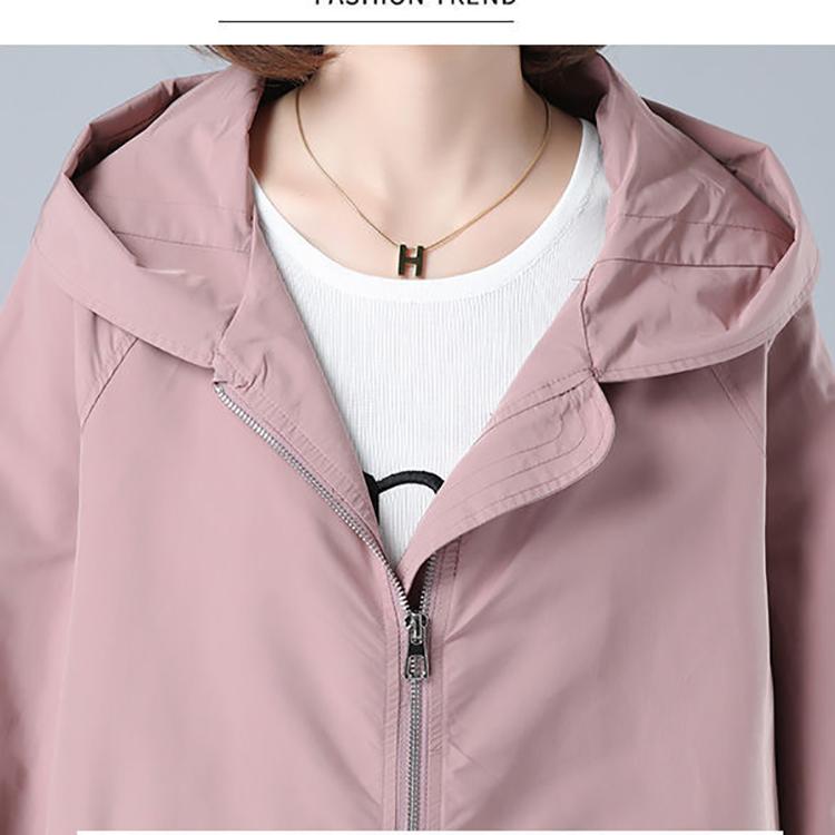 Autumn Women's Windbreaker Mid-length Thin Jacket Temperament Casual
