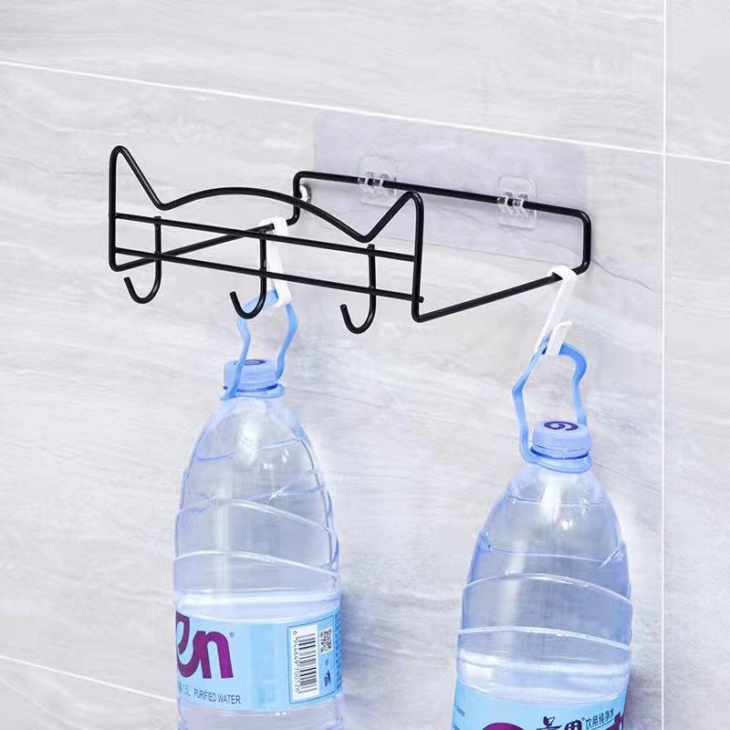 2PCS Washbasin Rack Put Basin Storage Rack Nail-free Towel Rack Dormitory Household Kitchen Bathroom Wall Hanging Rack Drain Basket Pot Cover Rack