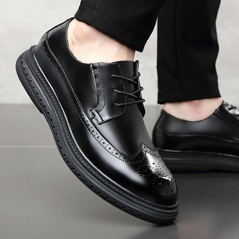 Leather Shoes Men's Business Suits Men's Leather Shoes Leather Breathable British Style Leather Shoes