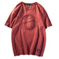3D Engraved T-shirt Solid Color Retro Tees Summer Men O-neck Short Sleeve Shirt Bump Trend Casual Thin Pullover