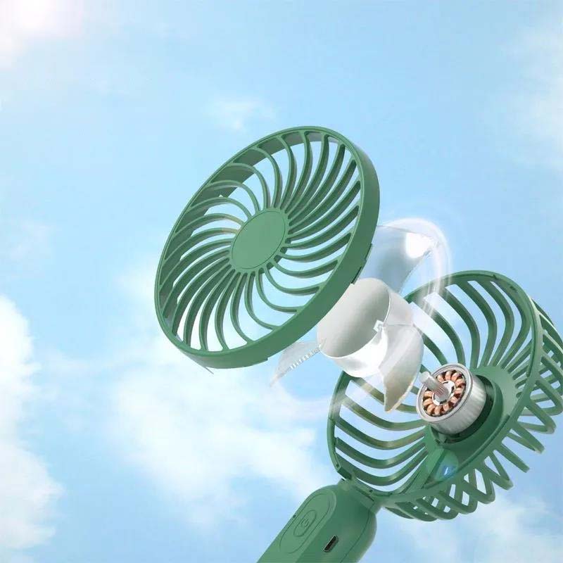 Usb Small Fan Mini Handheld Charging Large Wind Mute Desktop Bed Small Fan Outdoor Travel Portable Fan