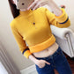 Thicken Plus Velvet Tops Cold-proof Turtleneck Sweater Female Autumn and Winter Warm Knit Sweater