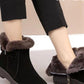 Winter Plus Velvet Warm Soft Non-slip Women's Shoes Short Tube Flat Cotton Boots